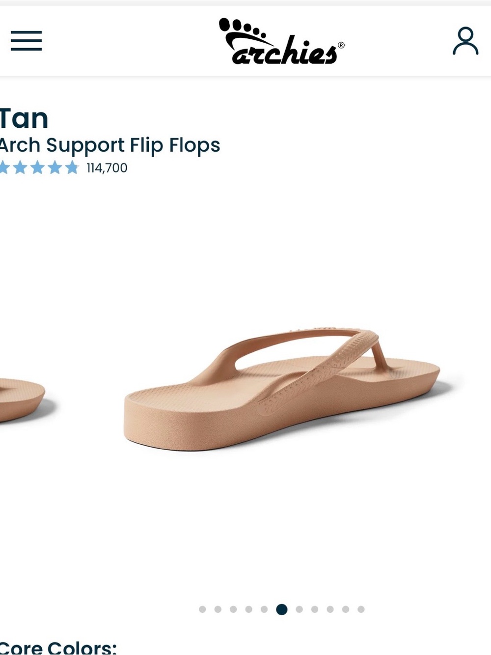 Archie’s Tan Flip Flops - Picture 3 of 8